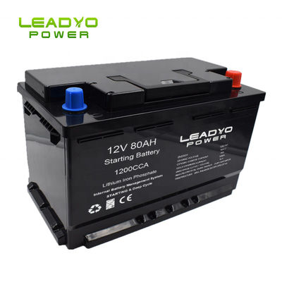 comprar Batería de iones de litio marina Star-Stop 12v 80Ah CCA1200A Baterías Lifepo4 de ciclo profundo y grietas para barcos fabricación en línea
