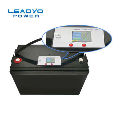 comprar Baterías profundas elegantes del ciclo Lifepo4 de la ión de litio rv Marine Battery 12v 100Ah de la exhibición del LCD con la situación de la batería del monitor fabricación en línea