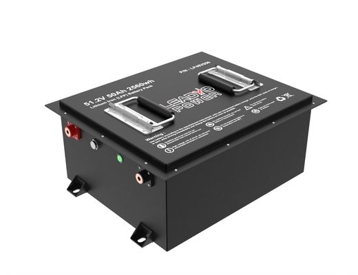 comprar 51.2V 50Ah Carritos de golf LiFePO4 Batería 100A BMS 2560Wh Energía con Bluetooth / LCD fabricación en línea