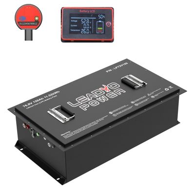 Baterías de litio 72V 150Ah para carros de golf LiFePO4 Golf Buggy Batería con Bluetooth LCD CANBUS