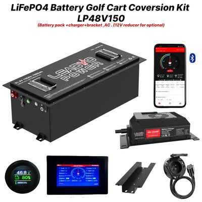 comprar 48V 150Ah 51.2V LiFePO4 Lithium Golf Cart Batería Conversión Kit 250Amp de salida continua, 520A / 20S fabricación en línea