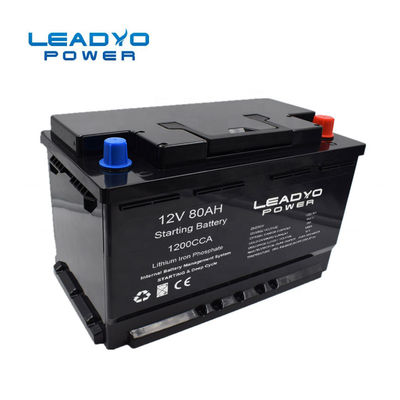 Lifepo4 12 batería que pone fría de Ion Car Battery Light Weight 80ah 1200 amperio del litio de voltio