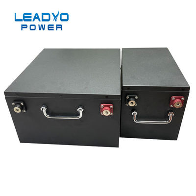 comprar caja metálica del negro de la batería de Ion Deep Cycle rv del litio 12V con BMS elegante fabricación en línea