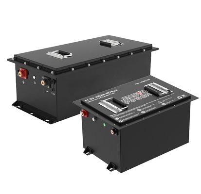 Buen precio Smart CANBUS RS485 LiFePO4 Golf Cart 48V 51.2V 150Ah Baterías LFP de hierro de litio con pantalla LCD LED / cargador en línea