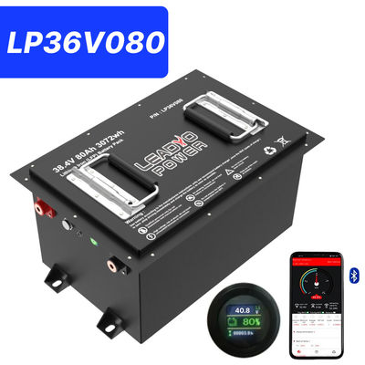 Buen precio 36V 80Ah 150Amp (36.8V) Bluetooth LiFePO4 Batería de litio para el carrito de golf con pantalla LCD y Bluetooth en línea