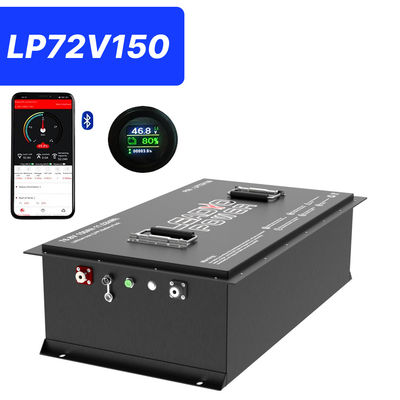 Buen precio 72V 150Ah 76.8V LiFePO4 Batería de carrito de golf W/h Bluetooth y pantalla LCD en línea