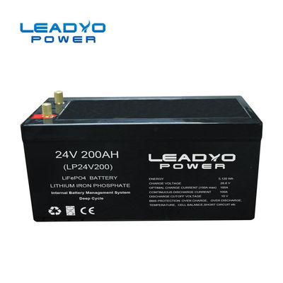 Buen precio Los ABS IP66 encajonan la batería profunda 24V 200Ah del fosfato del hierro del litio de la batería de litio del ciclo en línea